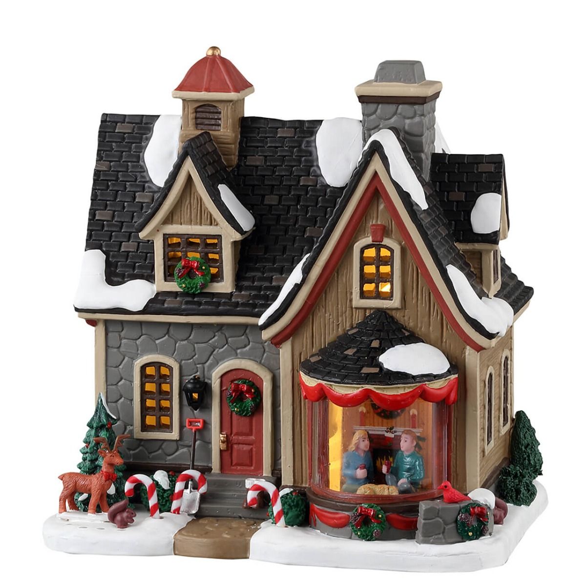OFFERTA LEMAX VAIL VILLAGE - HERE'S TO THE HOLIDAYS + CROSS-COUNTRY FRIENDS + BLUE SPRUCE TREE, SMALL