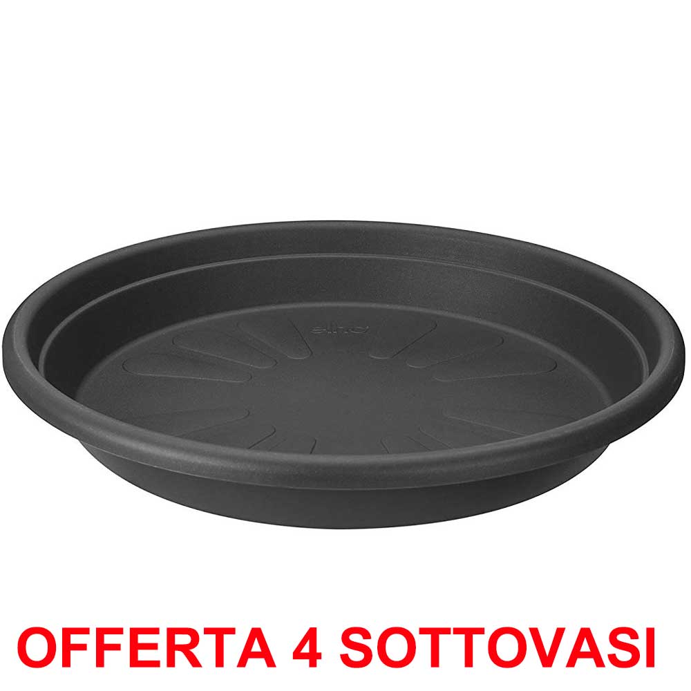 OFFERTA 4 SOTTOVASO UNIVERSAL SAUCER ROUND 35CM ANTRACITE