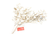 RAMO NATALIZIO CON FOGLIE 95CM CHAMPAGNE