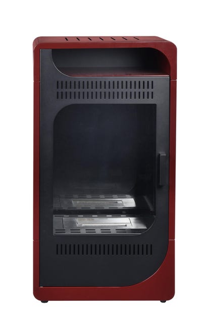 STUFA A BIOETANOLO FIAMMETTA VENTILATA BORDEAUX 2 LT