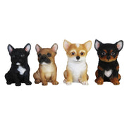 CUCCIOLO SEDUTO IN RESINA CON ORECCHIE BASSE 8CM