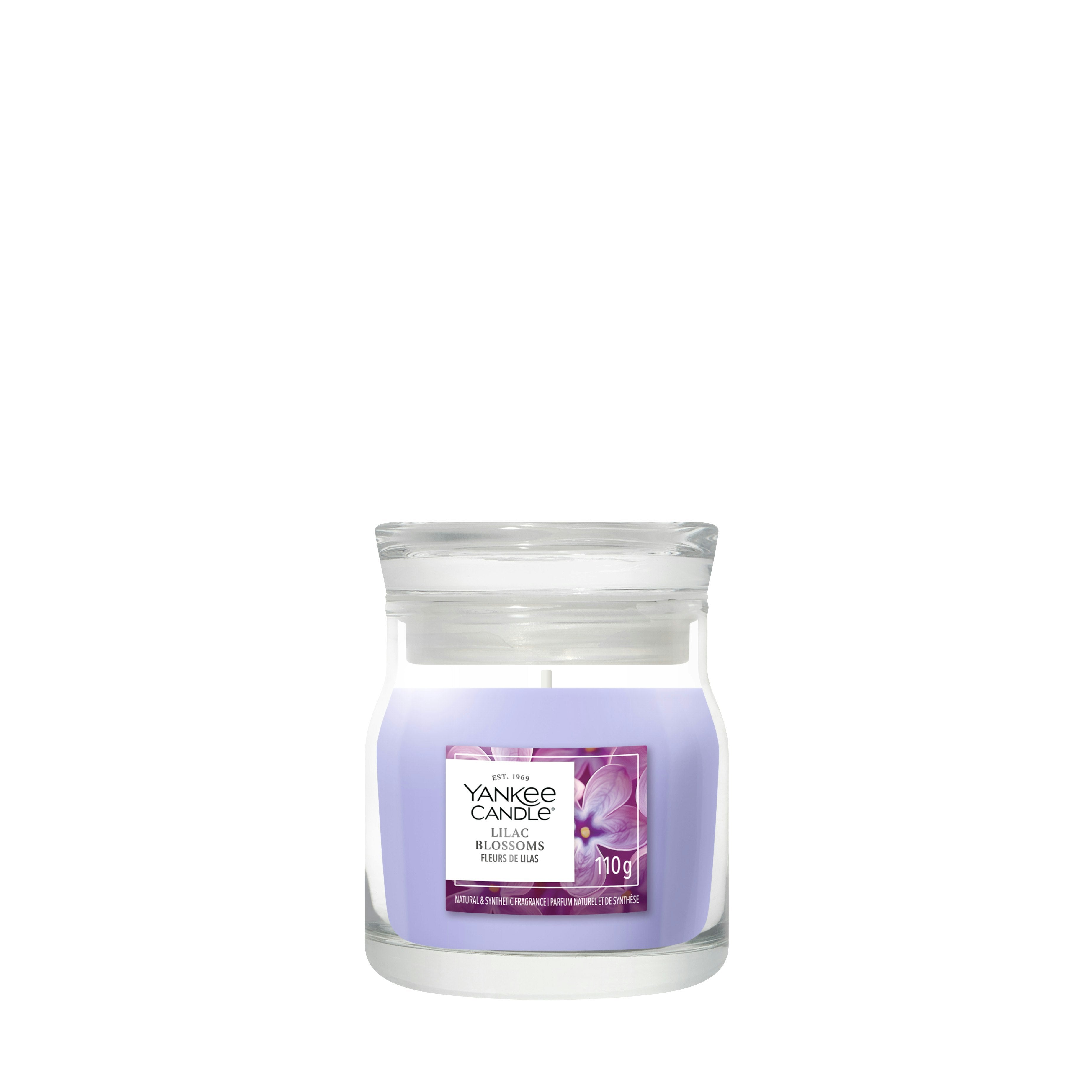 Candela Profumata Giara Piccola Signature Lilac Blossoms 110g Viola Yankee Candle