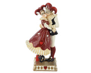 Coppia circo natalizio con Maschera Rosso/oro H20cm