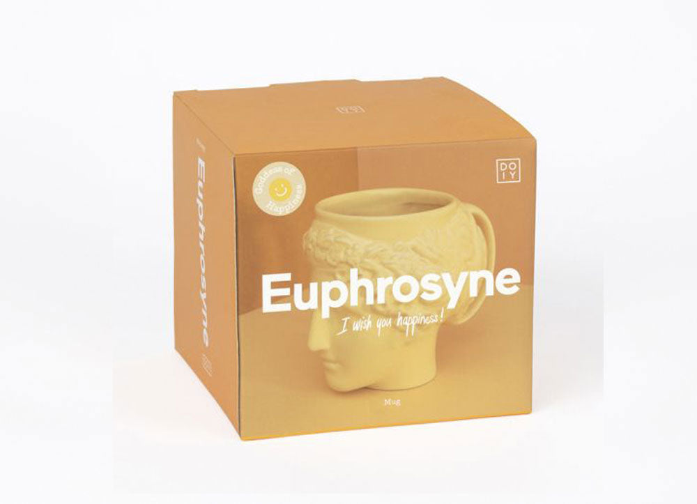 TAZZA MUG EUPHROSYNE GODDESS OF HAPPINES YELLOW