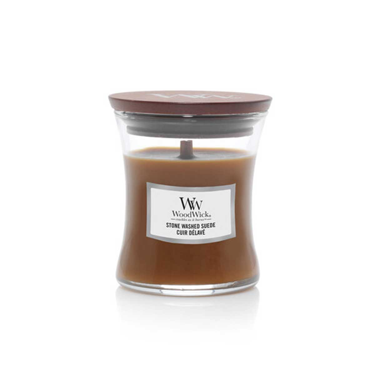 CANDELA CLESSIDRA PICCOLA MINI JAR STONE WASHED SUEDE