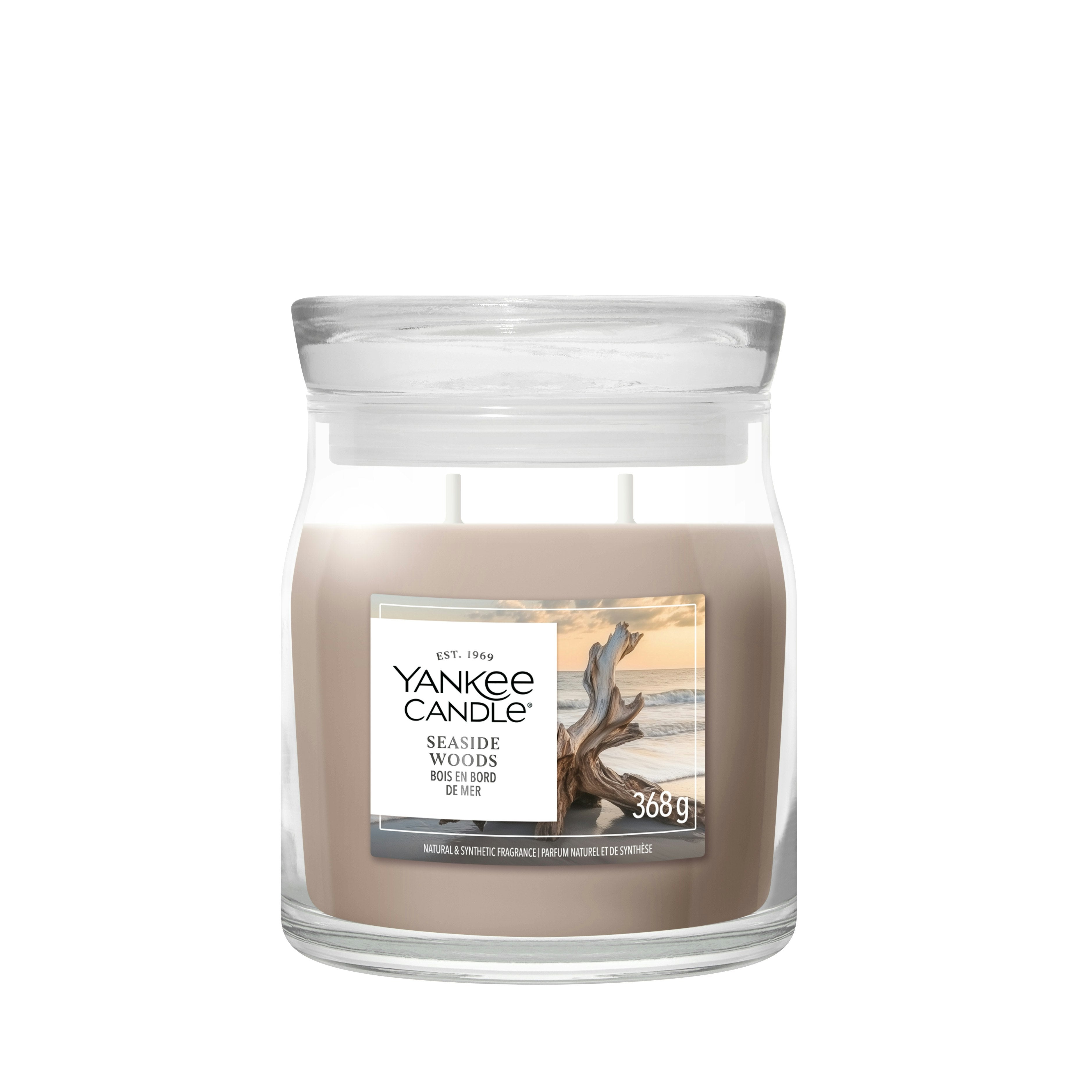 Candela profumata Seaside Woods Giara Media Signature 368g Neutri Yankee Candle