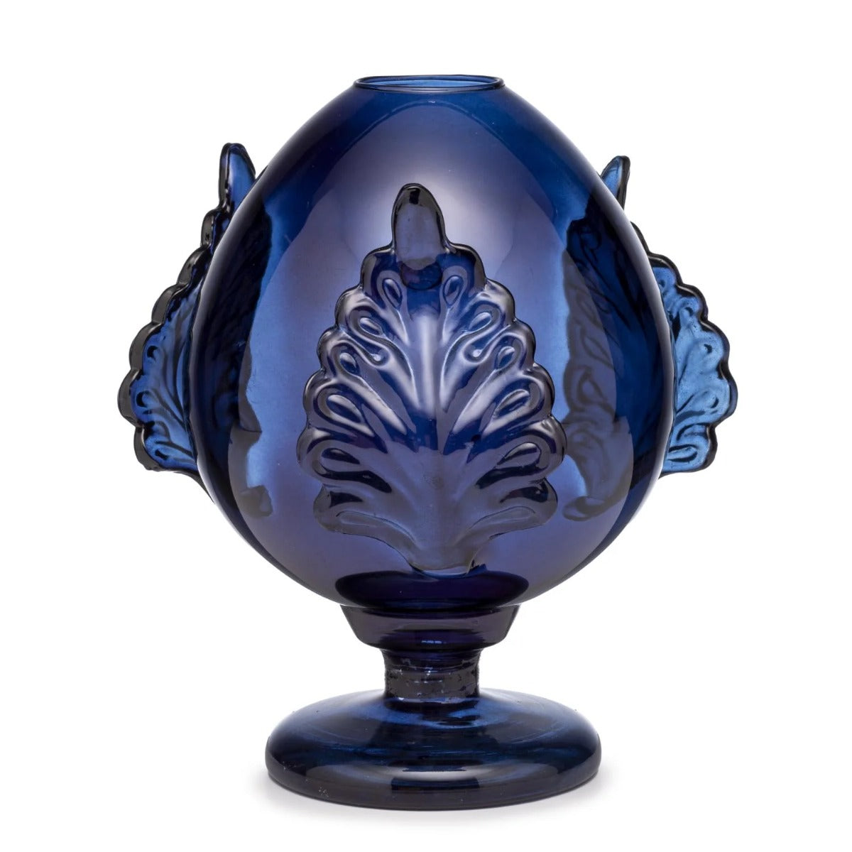 VASO IN VETRO PUMO PUGLIESE, COLLEZIONE PALAIS ROYAL, H25CM, COLORE BLU