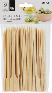 50 STECCHINI IN BAMBU 15CM PER APERITIVI TAPAS OLIVE