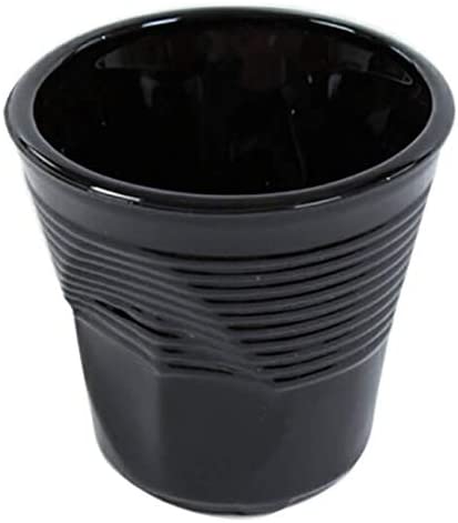 BICCHIERINO DA CAFFE' D. 6,5 CM ACCARTOCCIATO NERO KALEIDOS