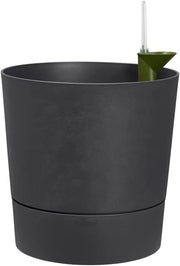 VASO GREENSENSE AQUA CARE ROUND 35CM CHARCOAL GREY GRIGIO SCURO
