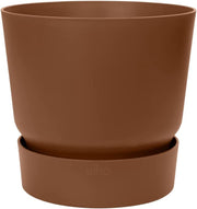 VASO GREENVILLE ROUND 16CM GINGER BROWN