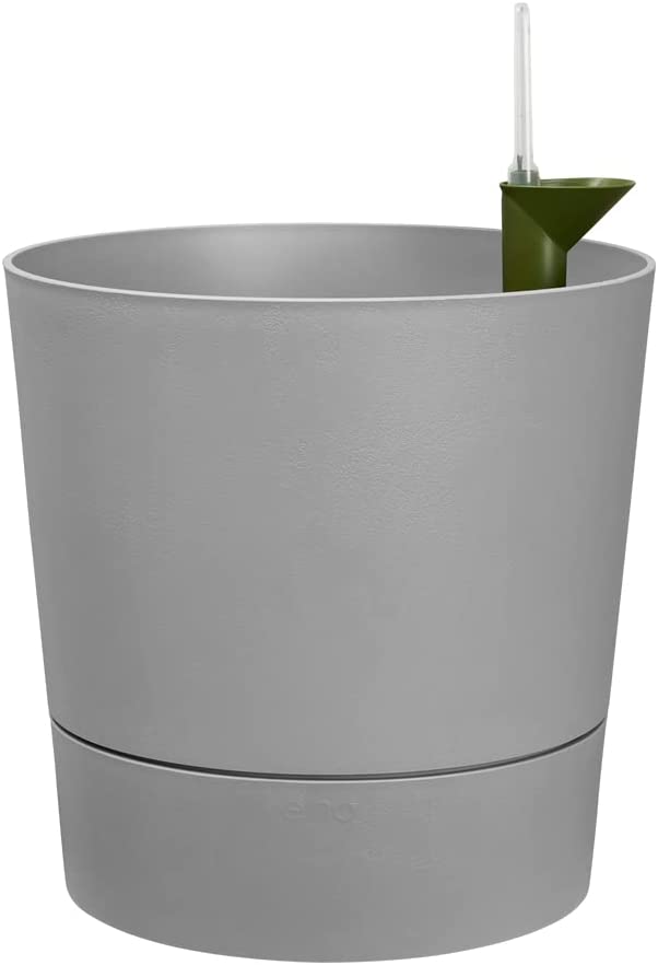 VASO GREENSENSE AQUA CARE ROUND 30CM LIGHT CONCRETE GRIGIO