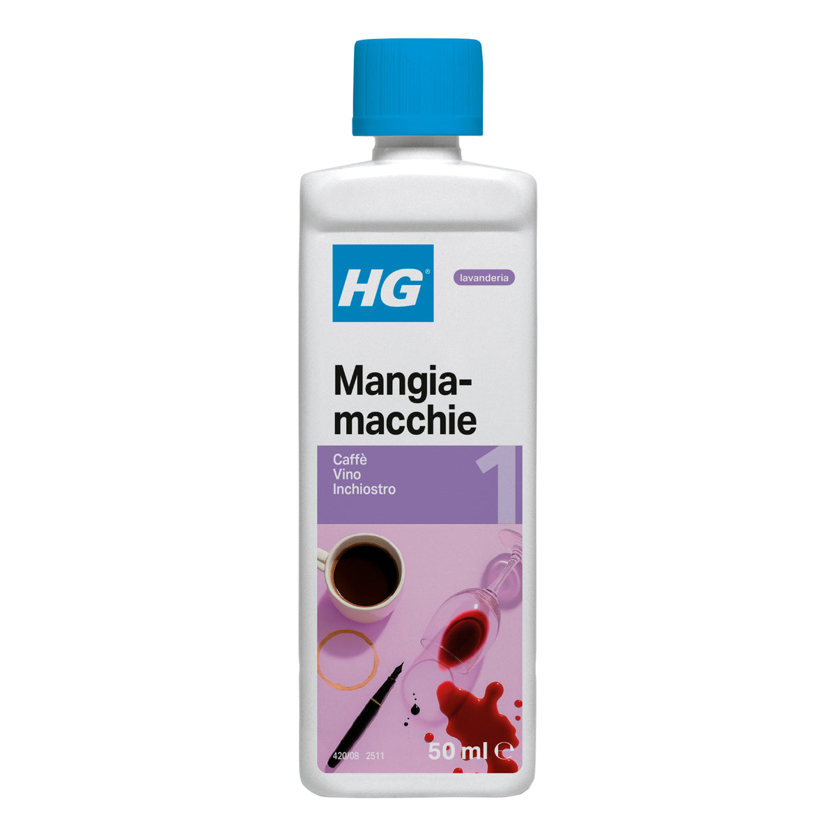 HG Fleckenentferner Nr. 1 Flüssiger Fleckenentferner für Kaffee, Tee und Wein, 50 ml