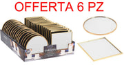 OFFERTA 6 SOTTO CANDELA SPECCHIO 10CM IN VETRO