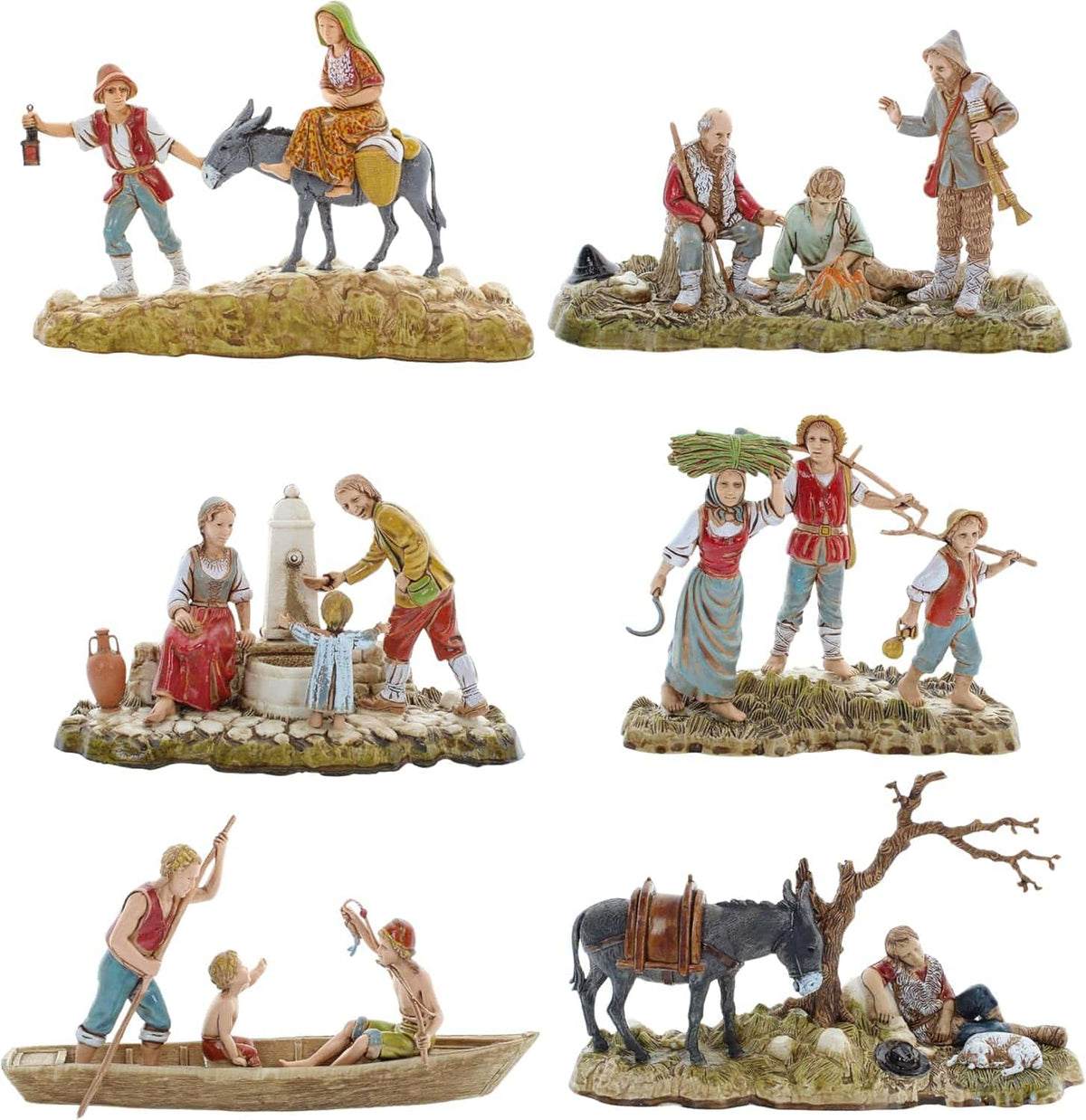 Statuina Presepiale Scena di Vita 10 cm Stile 700 Moranduzzo Landi