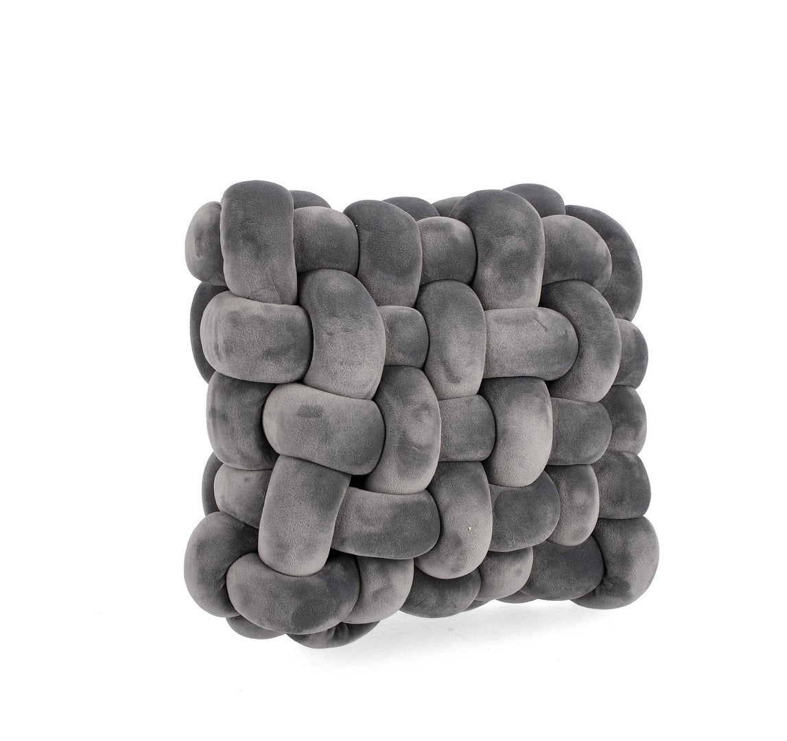 Cuscino Entwine Grigio 30x10x30h Bizzotto