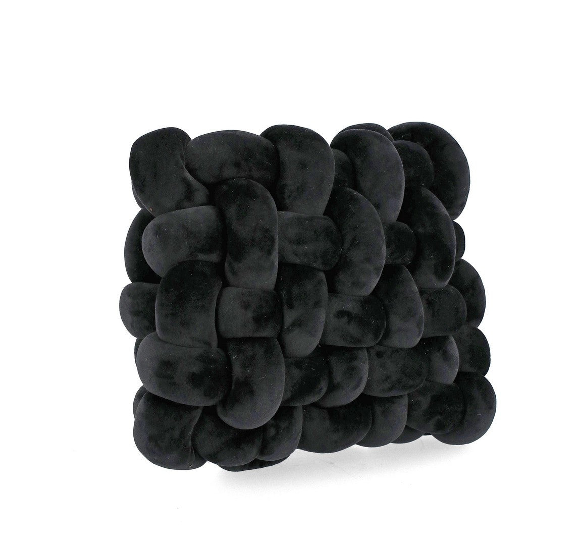 Cuscino Entwine 30x10x30h Nero Bizzotto