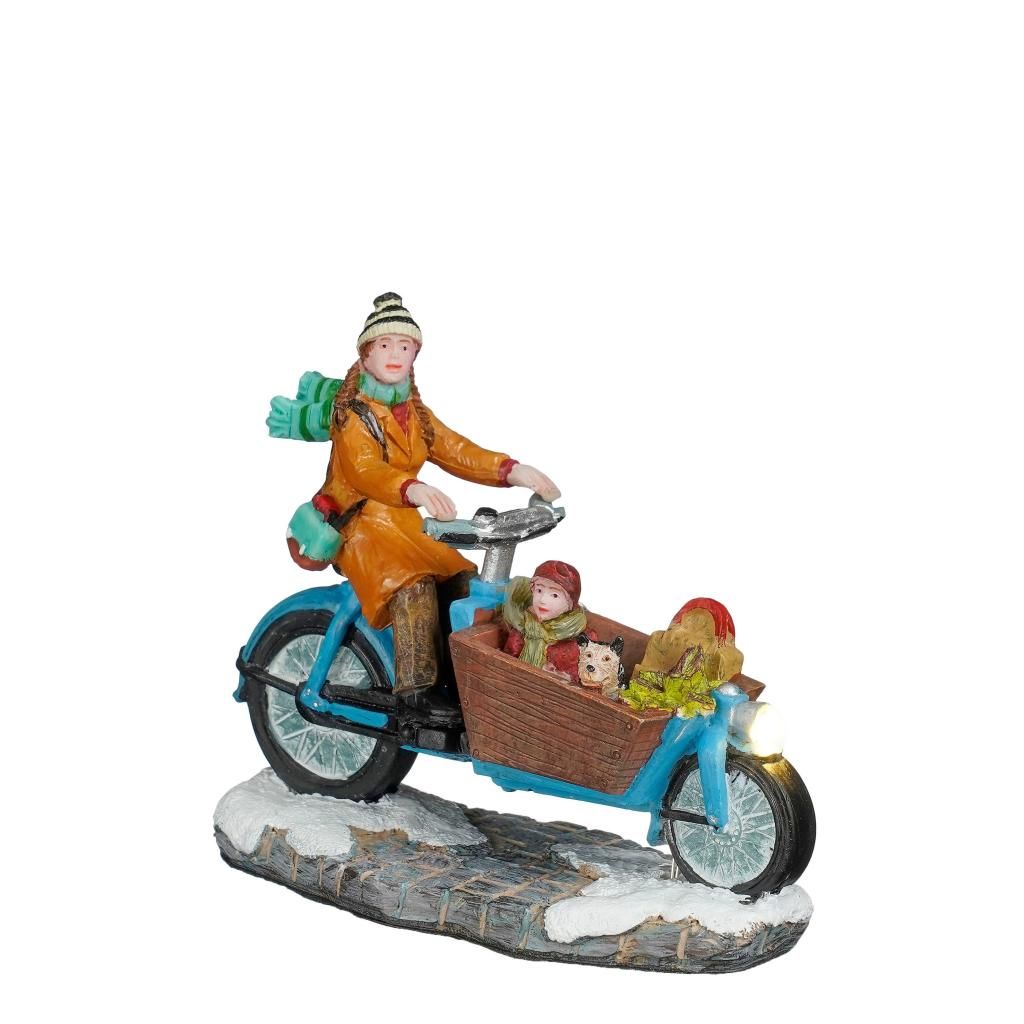 Mom on her cargo bike - Luville