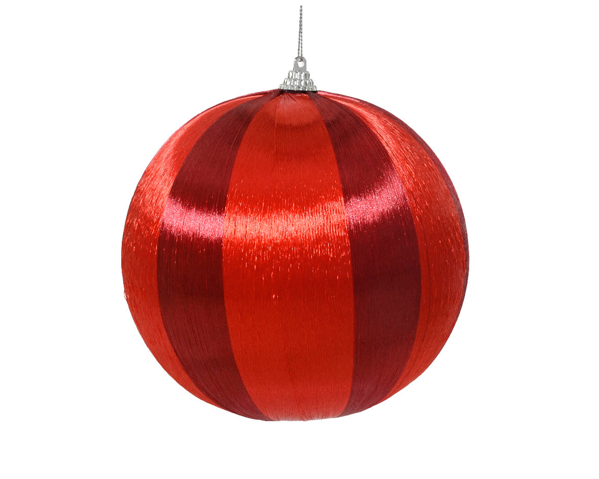 pallina di natale con Filo Lucido Rosso Scuro 8cm
