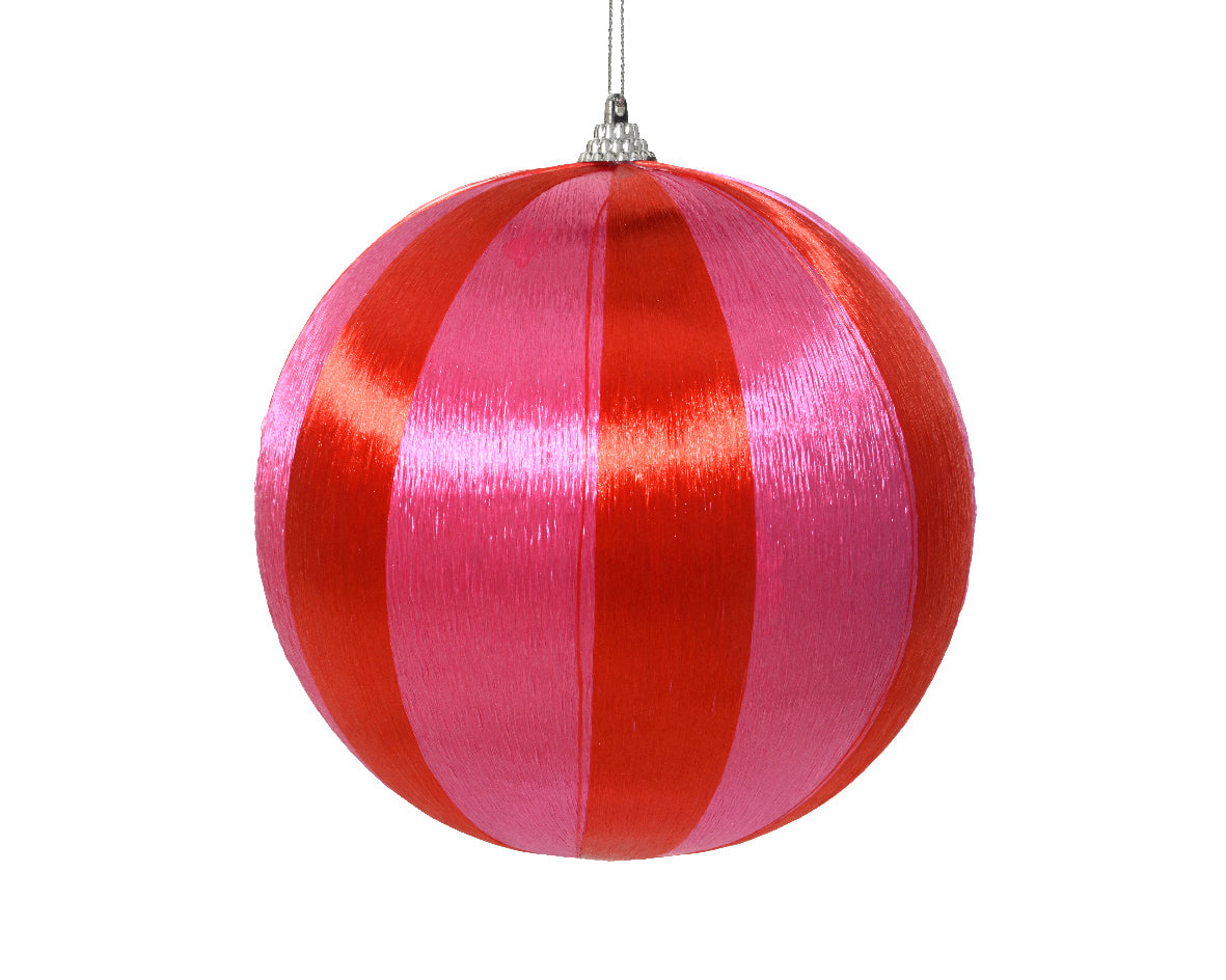 pallina di natale con Filo Lucido Rosa Brillante 15cm