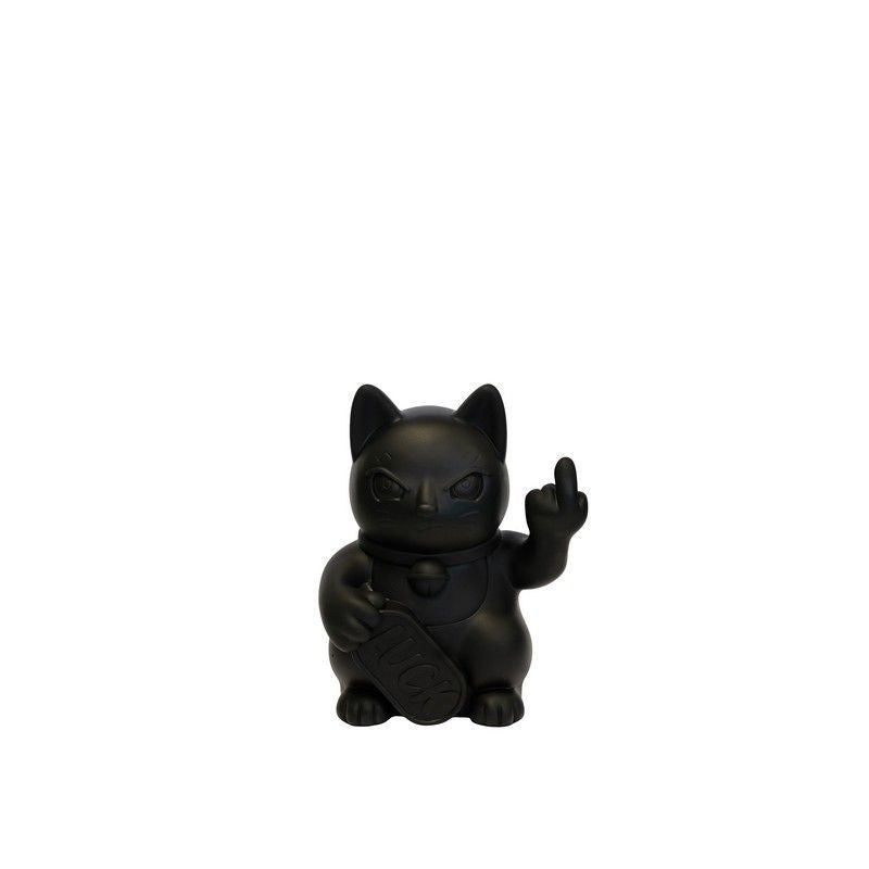 BLOGO Statuetta Maneki Neko Irriverente "Lucky Cat" Piccola - Nera