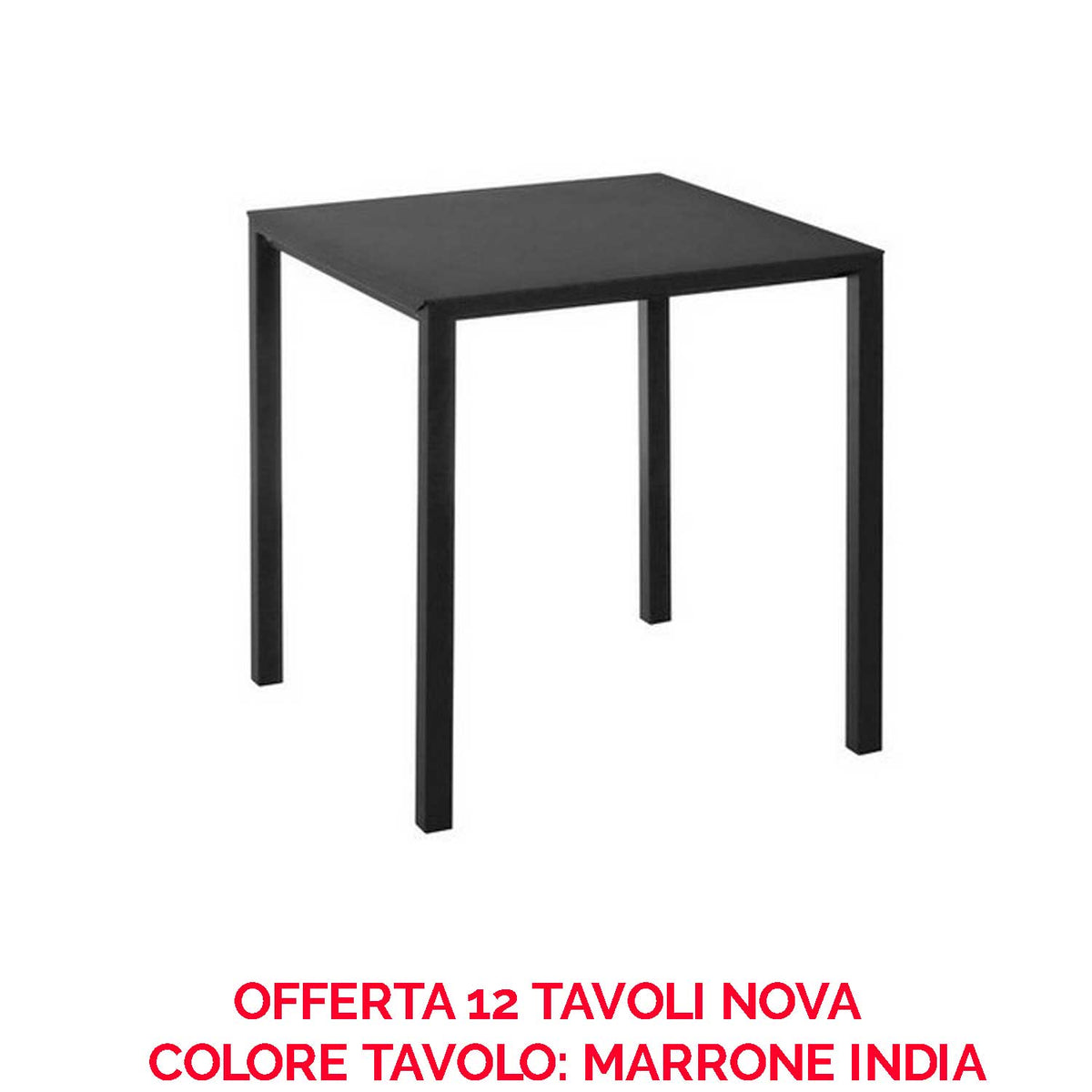 OFFRE SPÉCIALE : 12 TABLES NOVA 80X80, COULEUR AU CHOIX