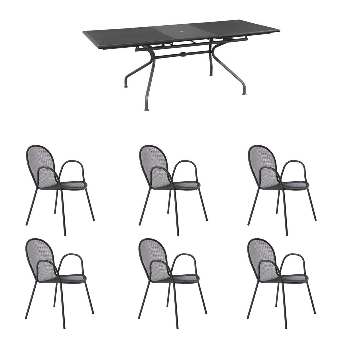OFFERTA SET TAVOLO ATHENA ALLUNGABILE 230/300X100 + 6 POLTRONE RONDA COLORE A SCELTA