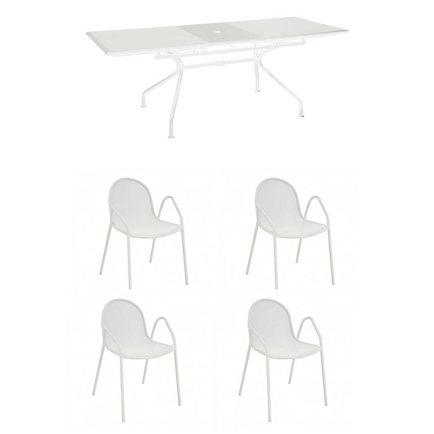 ATHENA Ausziehtisch-Set 160/210x90 + 4 NOVA Sessel in Ihrer Wunschfarbe