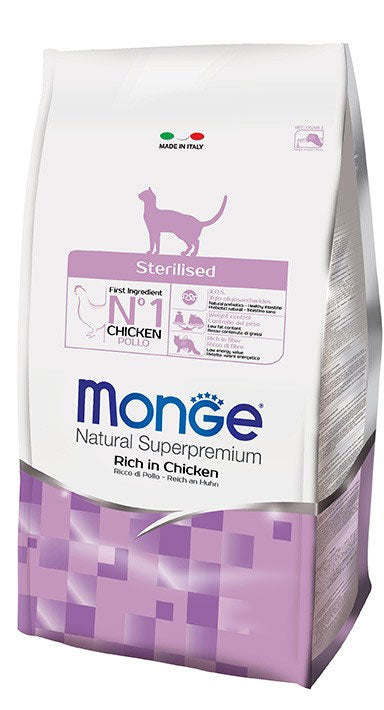 MONGE CIBO SECCO GATTO STERILIZZATI CROCCANTINI AL POLLO 400 GR