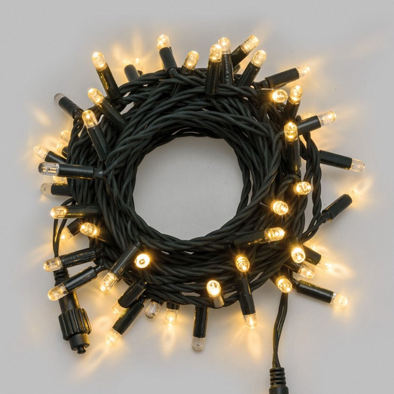 LUCI DI NATALE COLLEGABILI 60 LED BIANCO CALDO 10MT