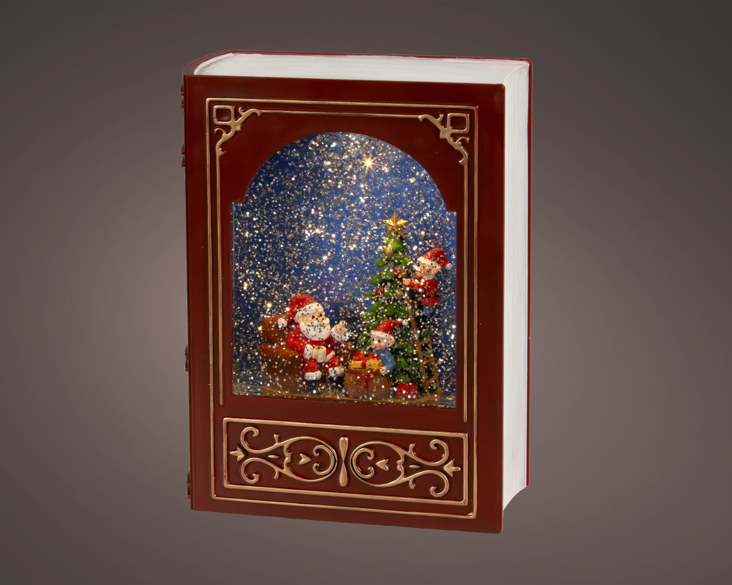Libro LED water spinner 7 x 17 x 23,5 cm rosso Peraga Christmas