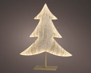 Albero LED in tessuto 13 x 54 x 65 cm bianco Peraga Christmas