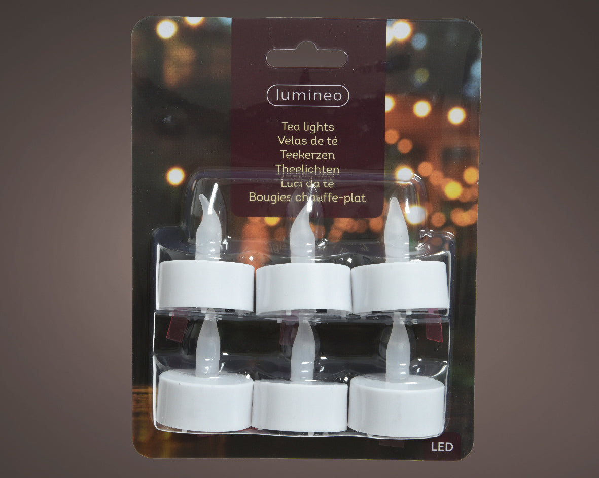 CONFEZIONE 6 TEALIGHT LED H4.60CM CON FIAMMA