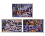 QUADRO PERSONAGGI DI NATALE A SCELTA 2.5X38X58 CM CON MICROLED BIANCO CALDO