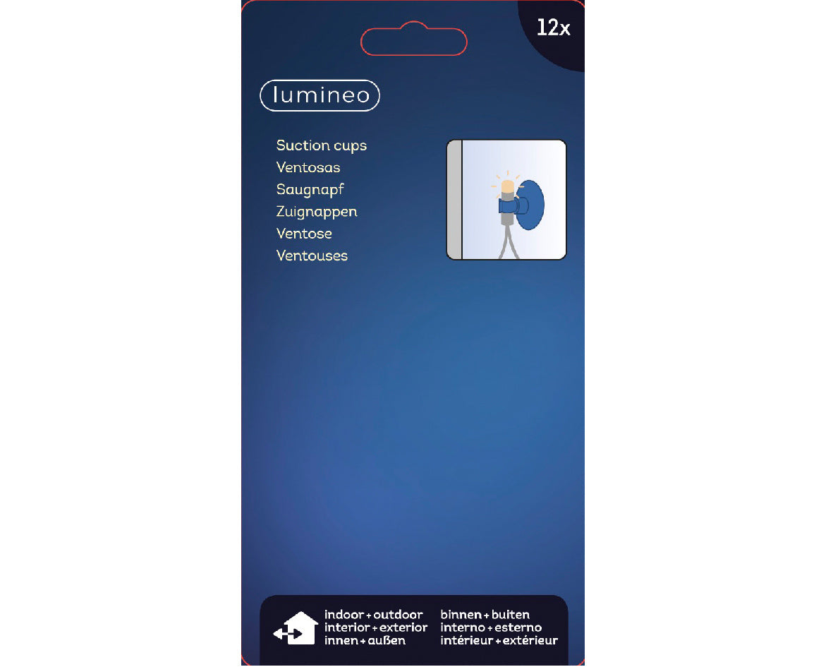 OFFERTA 5 CONFEZIONI 12 VENTOSE TRASPARENTI 3CM PER LUCI DI NATALE