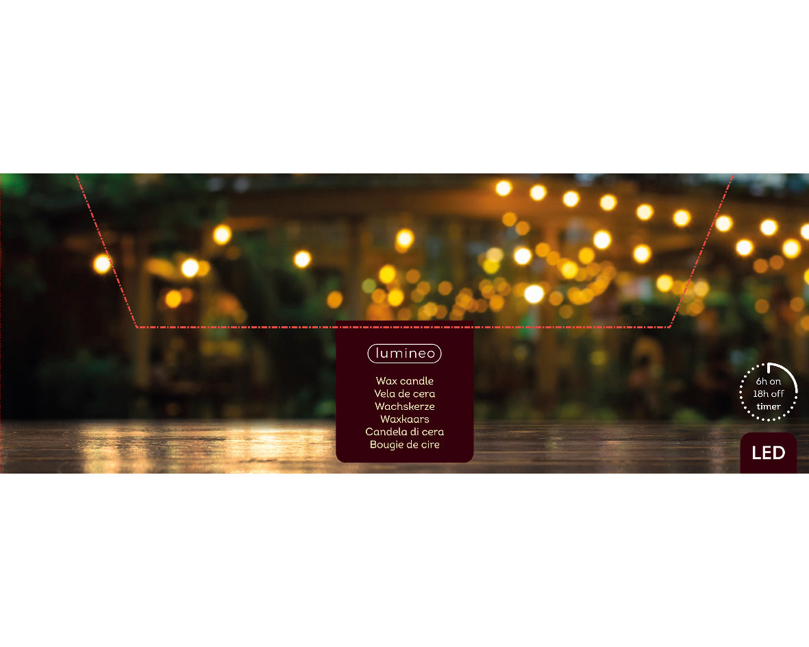 CANDELA LUMINOSA CON 1 LED 13X7CM BIANCO CALDO