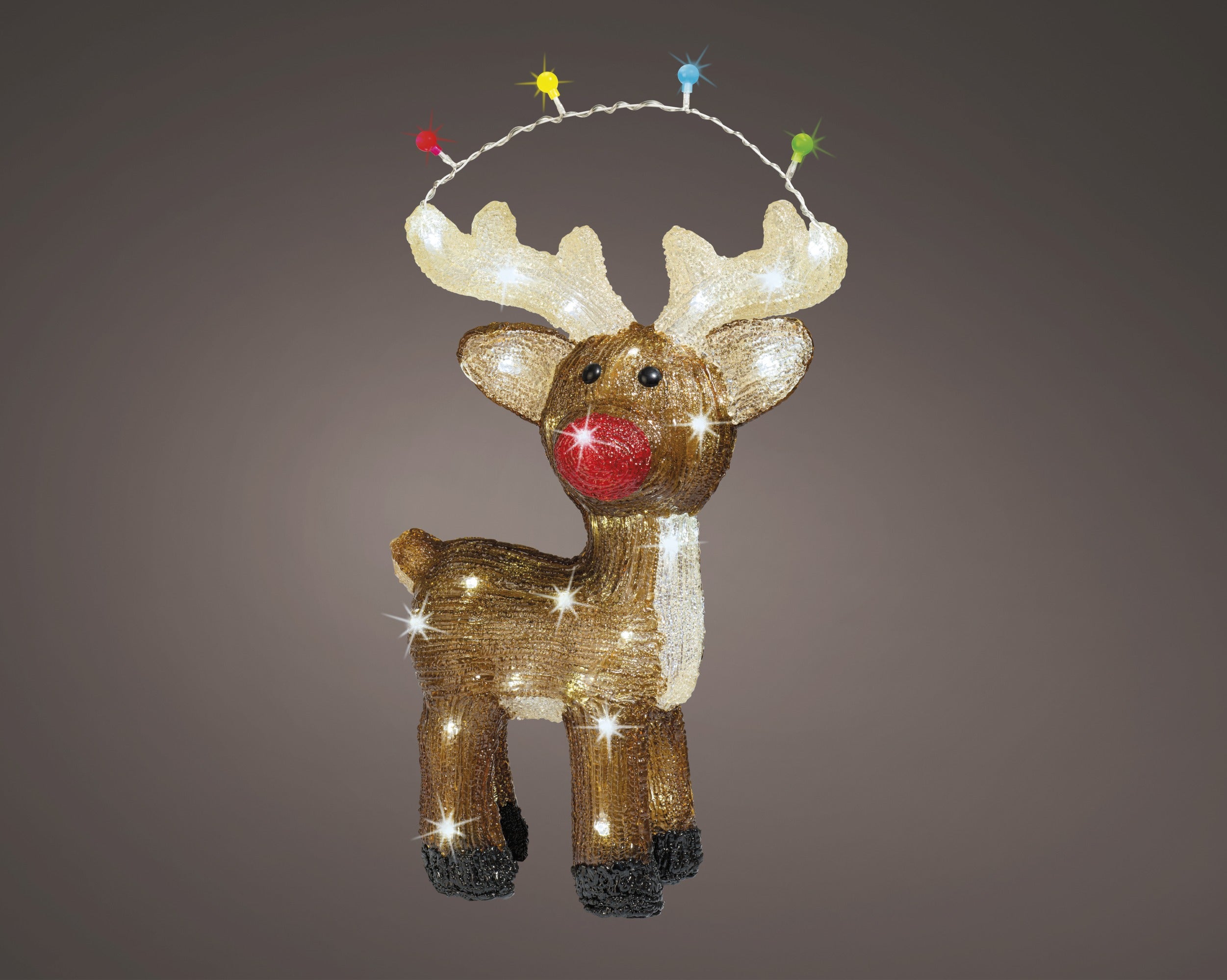 Cervo LED in acrilico 17 x 33 x 47 cm colori modello assortito Peraga Christmas