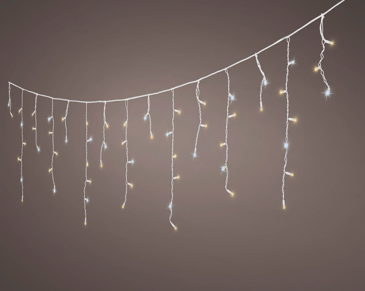 Tenda LED a ghiaccioli Pro-Lights 360 x 60 cm oro tenue Peraga Christmas