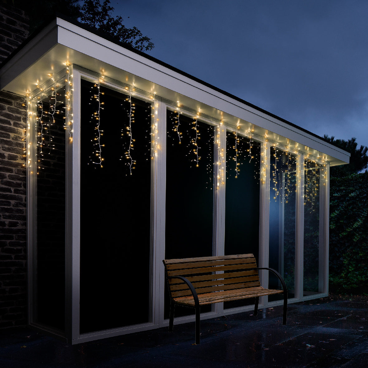 TENDA 256LED LUCE NATURALE BIANCO CALDO 375X60CM 8 FUNZIONI