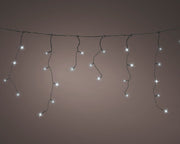 STALATTITI 259 LED BIANCO FREDDO DA ESTERNO 1100CM CON PANNELLO SOLARE