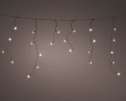 STALATTITI 259 LED BIANCO CALDO / NATURALE DA ESTERNO 1100CM CON PANNELLO SOLARE