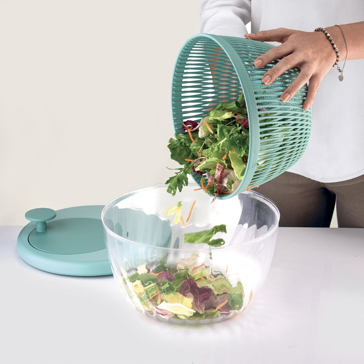 CENTRIFUGA INSALATA D.26 SPIN&STORE VERDE OLIVA