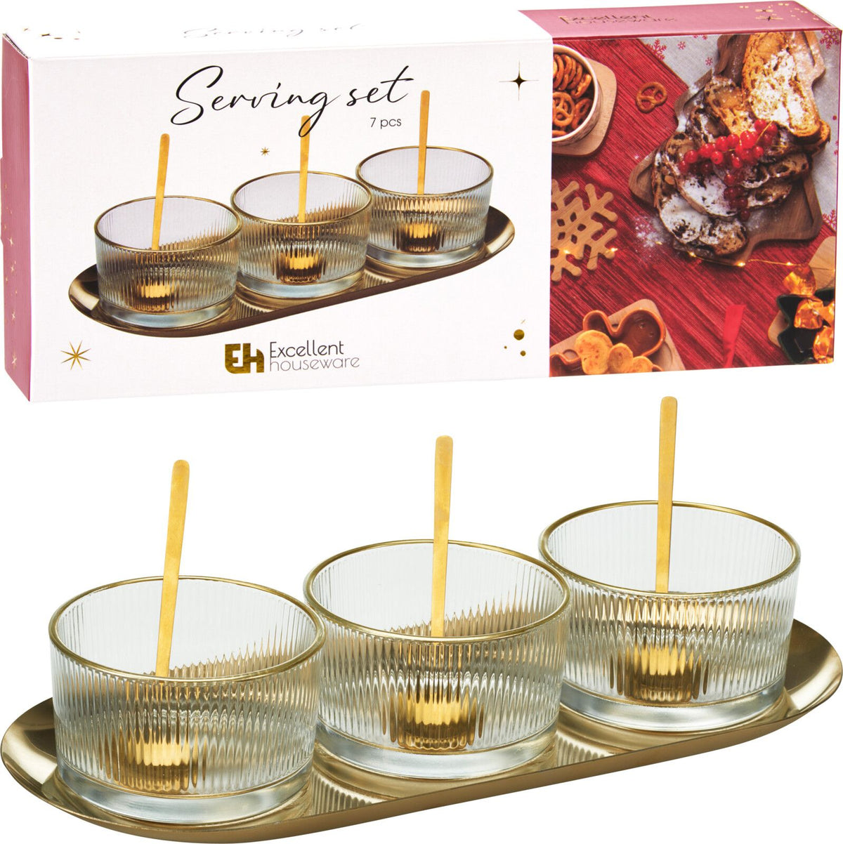 Set Antipastiera 7 Pezzi - Oro