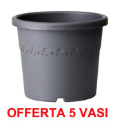 OFFERTA 5 VASO ALGARVE CILINDRO WHEELS 48CM ANTHRACITE