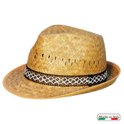 CAPPELLO ALPINETTO IN PAGLIA NATURALE AL 100%