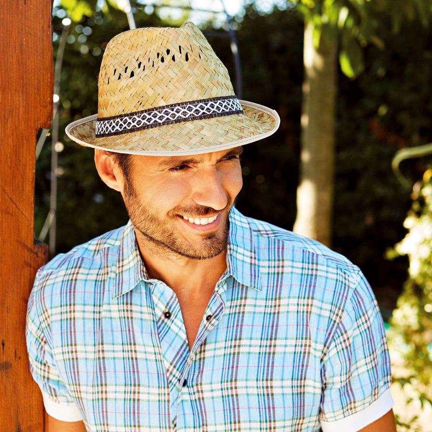 CAPPELLO ALPINETTO IN PAGLIA NATURALE AL 100%