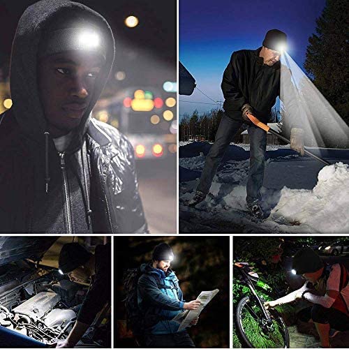 CAPPELLO IN STOFFA CON LUCE LED GRIGIO SCURO TAGLIA UNICA