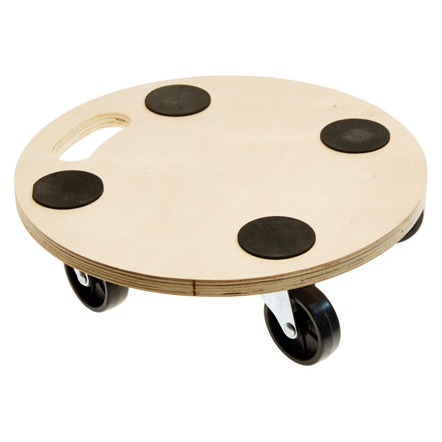 SOTTOVASO CON RUOTE IN LEGNO MULTISTRATO 38CM