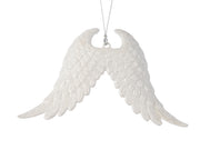 ALI CON GLITTER APPENDIBILI 2X16X10CM BIANCO INVERNO