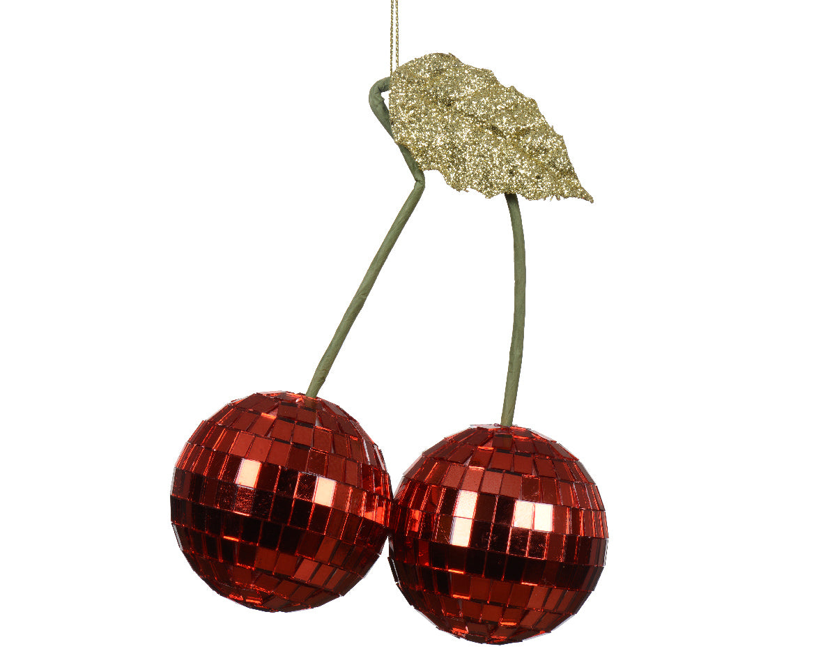 DECORAZIONE NATALIZIA, CILIEGIE, 6X12X15 CM